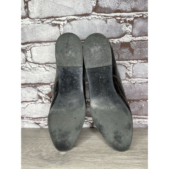 Joan & David Brown Aligator Embossed Leather Lace Oxfords Women Sz 8.5M US/39EU - Picture 7 of 16